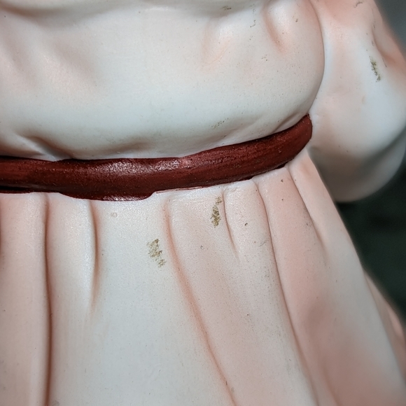 Lefton Hand Painted Bisque Porcelain Piano Baby 6 in - Picture 7 of 9